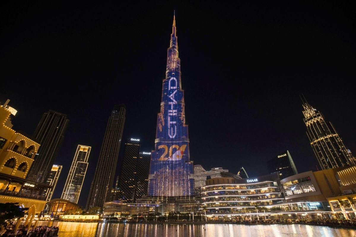 Burj Khalifa Etihad 20th Anniversary Etihad Airways 20th anniversary celebration sale