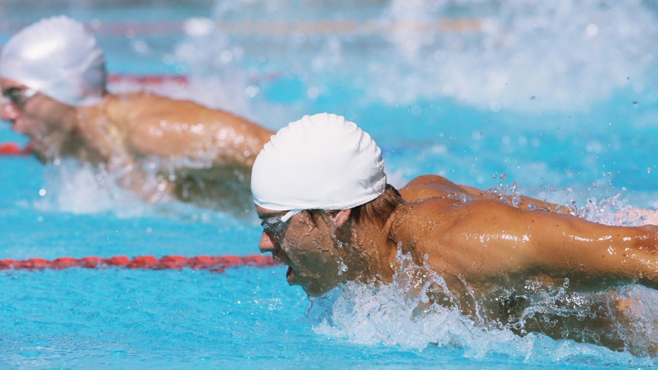 swimmers dubai swimming pool blue championship athletes